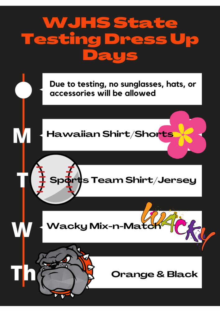 State Testing Dress Up Days