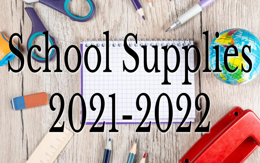 School Supplies 2021-2022