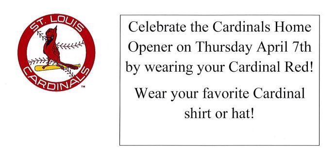 Wear Your Cardinal Red on April 7!