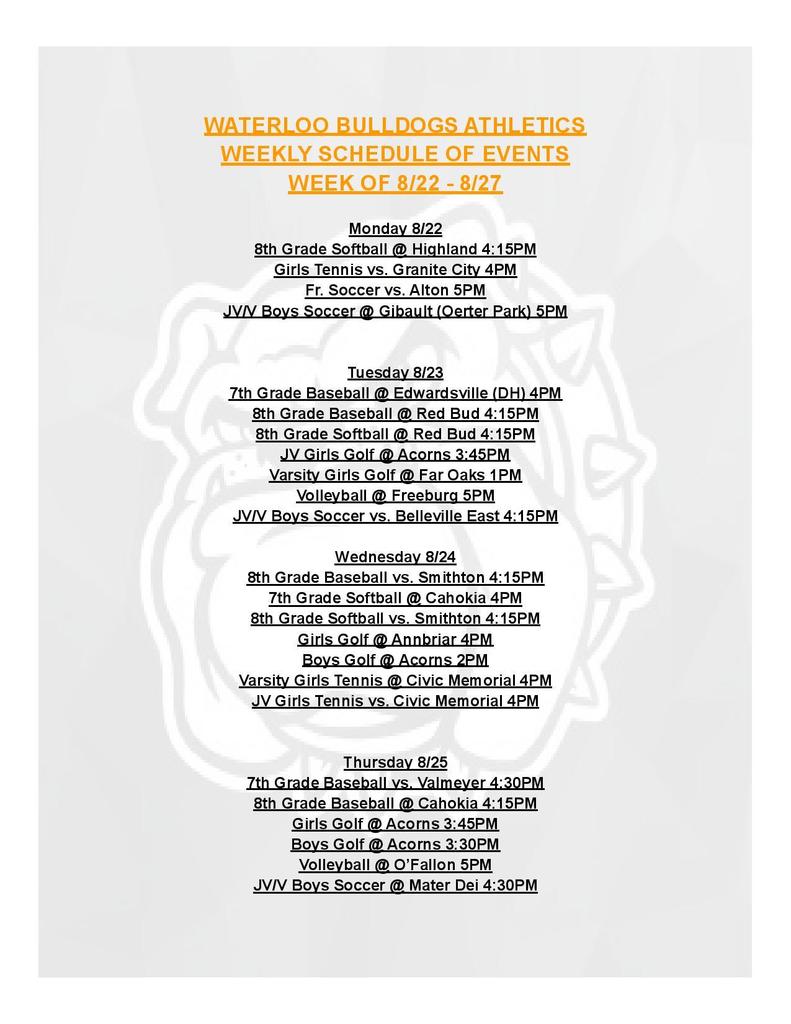 weekly events