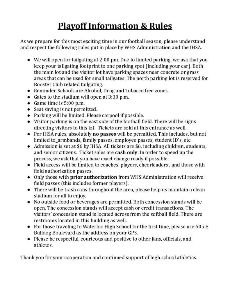 playoff info